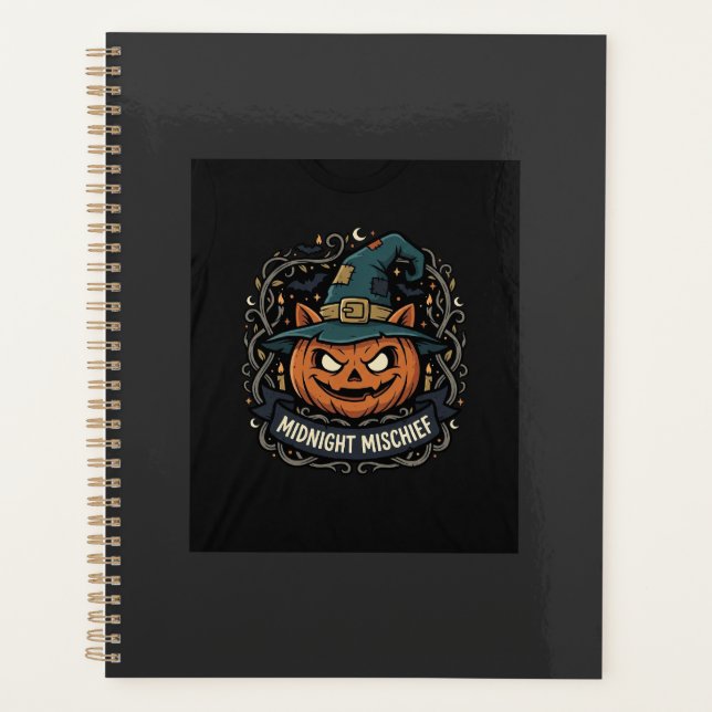Halloween Midnight Pumpkin Mischief Planner (Front)