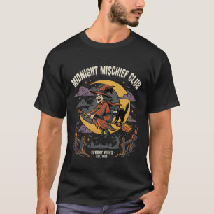 Halloween Midnight Witch Mischief T-Shirt