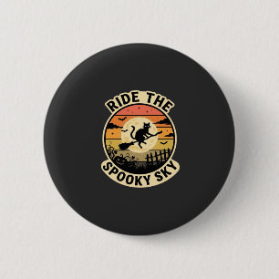 Halloween Midnight Witch Sunset 6 Cm Round Badge