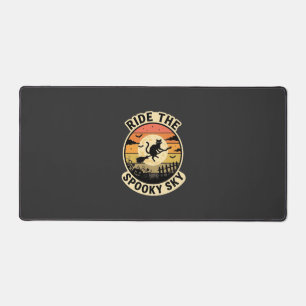 Halloween Midnight Witch Sunset Desk Mat