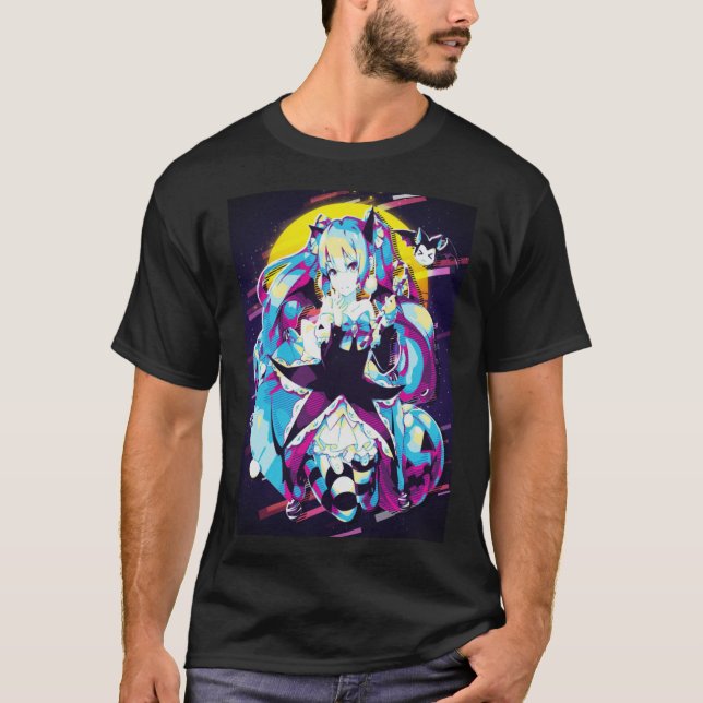 Halloween Miku Retro 7120png120 T-Shirt (Front)