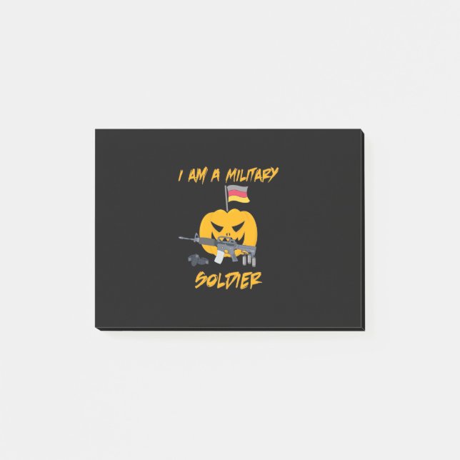 Halloween Military Soldier Post-it Notes (Front)