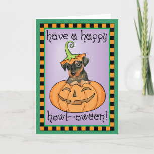Halloween Min Pin Card