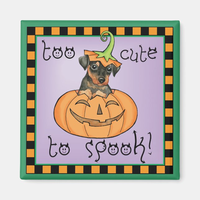 Halloween Min Pin Magnet (Front)