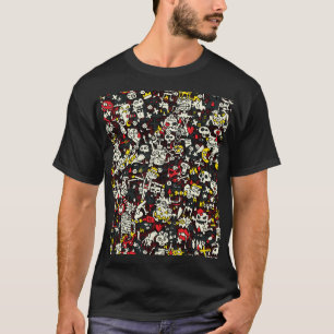 Halloween Mini Doodle Vintage Pattern T-Shirt