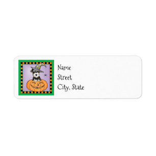 Halloween Miniature Schnauzer Return Address Label
