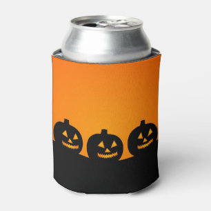Halloween // Minimalist pumpkin silhouette Can Cooler