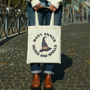 Halloween Minimalist Witches Hat Whimsical Tote Bag