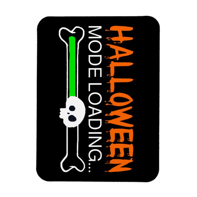 Halloween Mode Loading Skull Load Bar Magnet (Vertical)