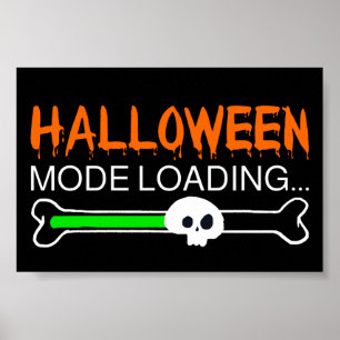 Halloween Mode Loading Skull Load Bar Poster