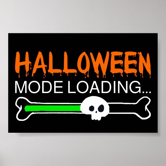 Halloween Mode Loading Skull Load Bar Poster (Front)