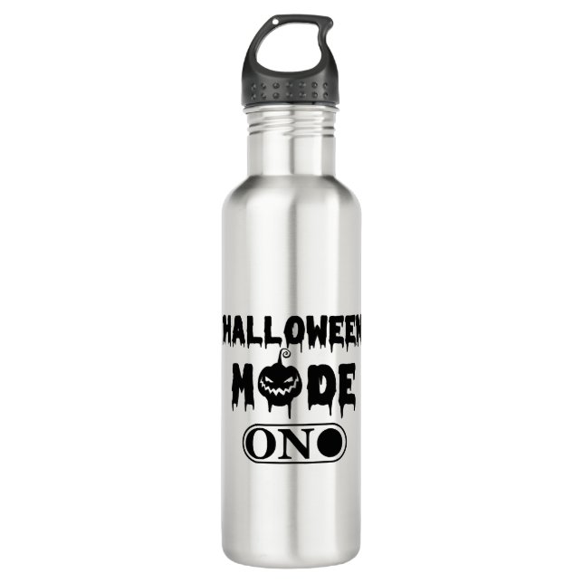 Halloween Mode On - Party Halloween Pumpkin 710 Ml Water Bottle (Front)