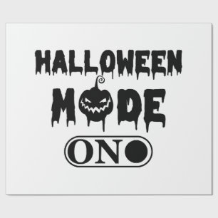 Halloween Mode On - Party Halloween Pumpkin Wrapping Paper