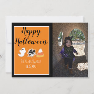 Halloween Modern Baked Cookies Photo Card