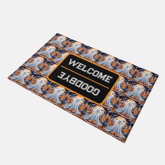 Halloween Modern Pumpkin Autumn Collection Doormat (Angled)