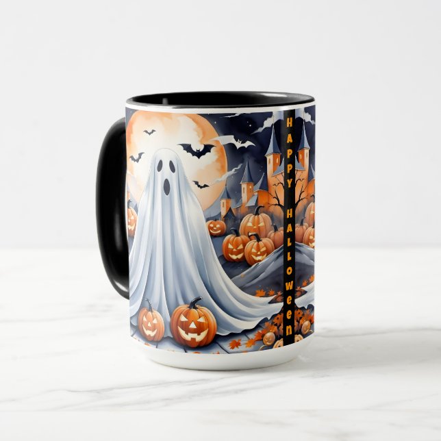 Halloween Modern Pumpkin Autumn Collection Mug (Front Left)