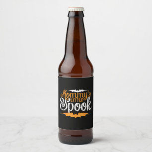 Halloween Mommys Little Spook Birthday Beer Bottle Label