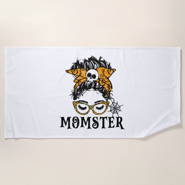 Halloween Momster  Beach Towel (Front)