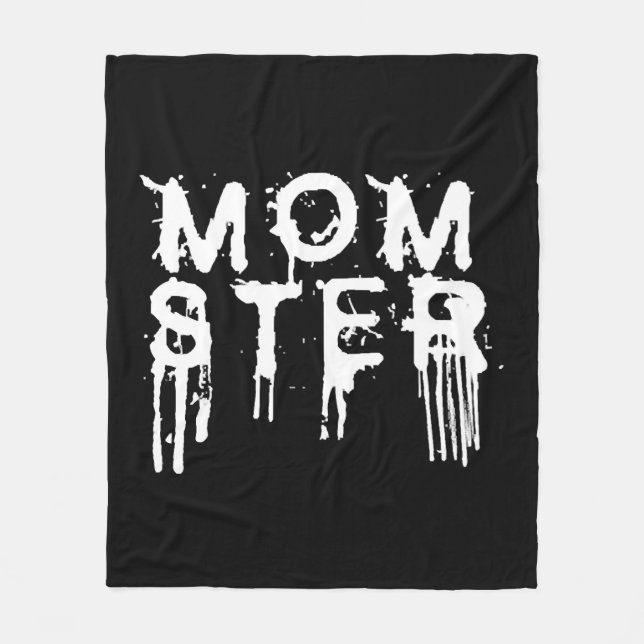 Halloween Momster Fleece Blanket (Front)