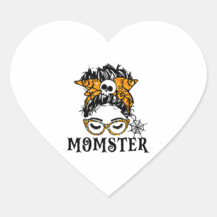 Halloween Momster Heart Sticker