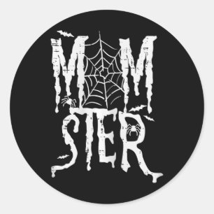 Halloween Momster Mum Monster Funny Costume Mummy Classic Round Sticker