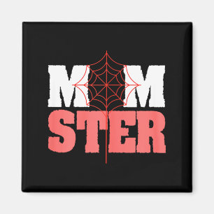 Halloween momster spider web design  magnet