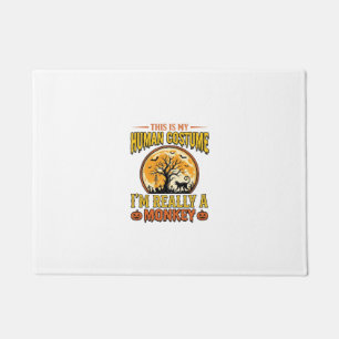 Halloween Monkey Costume Vintage Shirt Design_1 Doormat