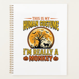 Halloween Monkey Costume Vintage Shirt Design_1 Planner