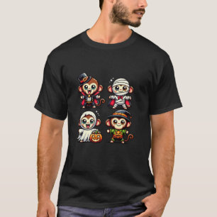 Halloween Monkey Vampire Mummy Trick Or Treat T Sh T-Shirt