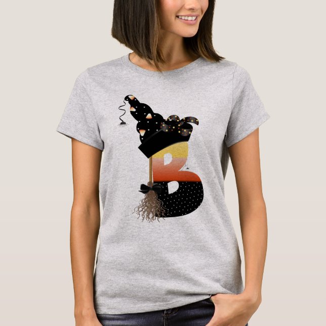 Halloween Monogram Letter B T-Shirt (Front)