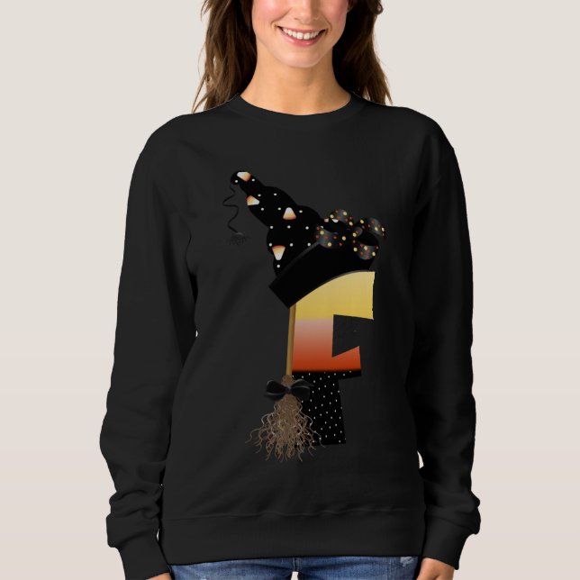 Halloween Monogram Letter F Sweatshirt (Front)