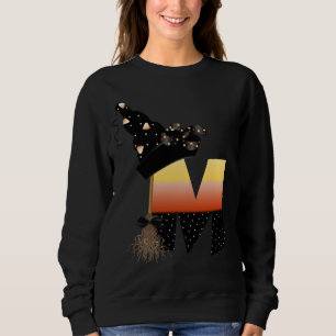 Halloween Monogram Letter M Sweatshirt