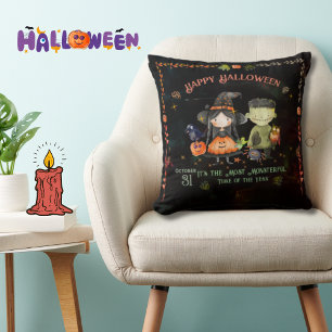  Halloween Monster and a Witch Cushion