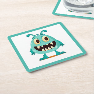 Halloween/Monster/cartoon  Square Paper Coaster