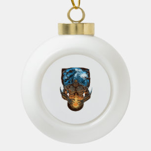 Halloween Monster Ceramic Ball Christmas Ornament