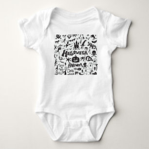 Halloween Monster Doodles Fun Baby Bodysuit