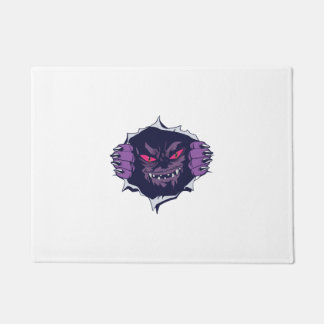 Halloween monster doormat