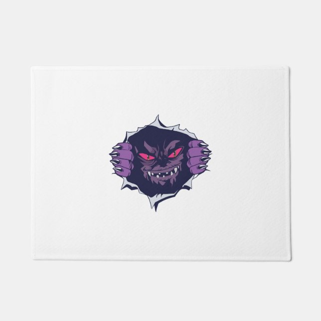 Halloween monster            doormat (Front)