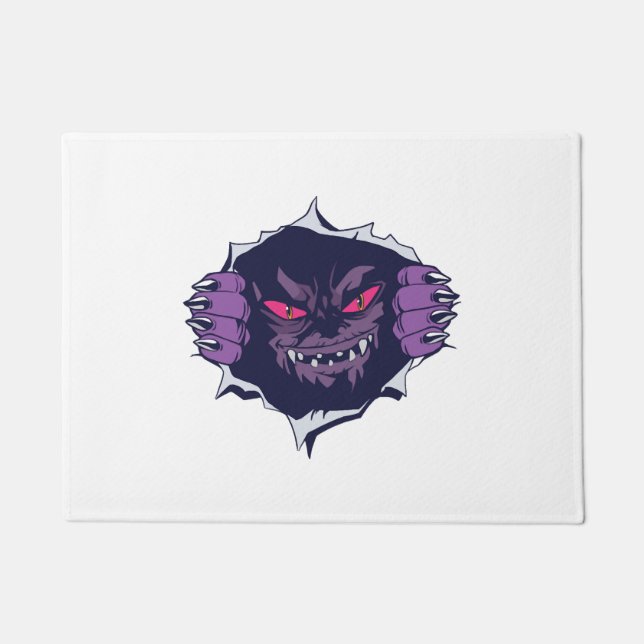 Halloween monster            doormat (Front)