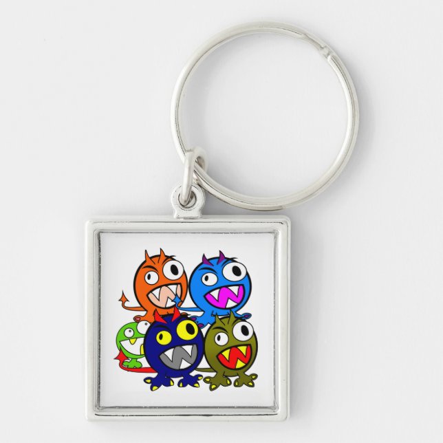 Halloween Monster Friends Key Ring (Front)