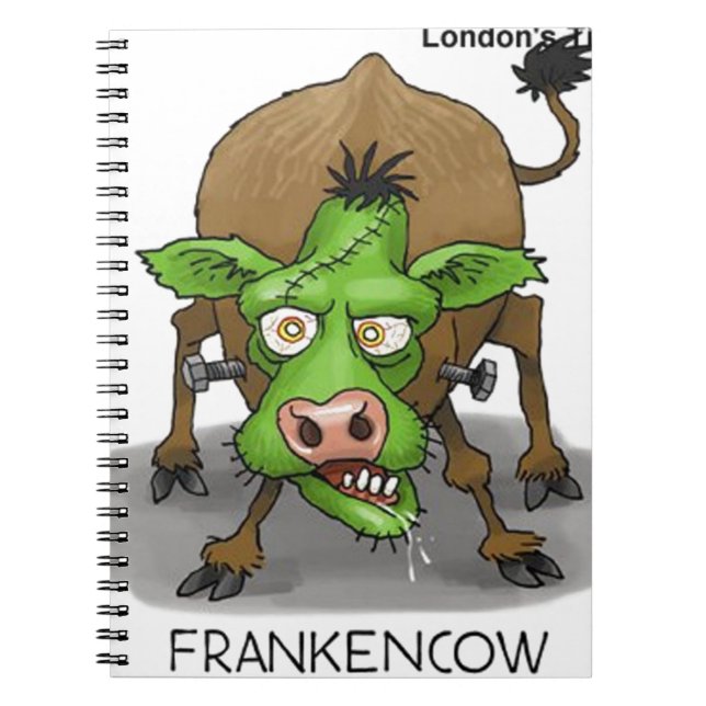 Halloween Monster Funny Cow Gifts Notebook (Front)