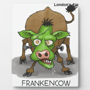 Halloween Monster Funny Cow Gifts Plaque