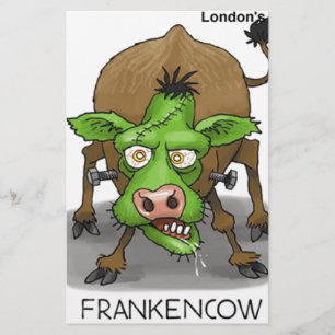 Halloween Monster Funny Cow Gifts Stationery