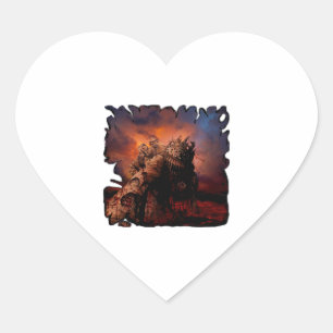 Halloween Monster            Heart Sticker