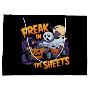 HALLOWEEN MONSTER IN THE BED SHEET LARGE GIFT BAG