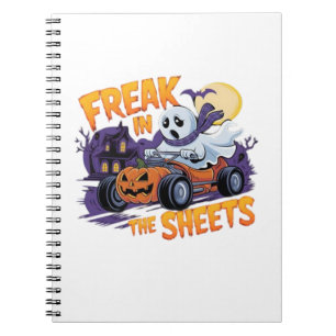 HALLOWEEN MONSTER IN THE BED SHEET NOTEBOOK