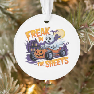 HALLOWEEN MONSTER IN THE BED SHEET ORNAMENT