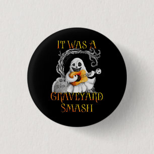 Halloween Monster Mash Ghost Graveyard Smash 3 Cm Round Badge