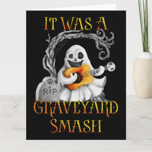 Halloween Monster Mash Ghost Graveyard Smash Card