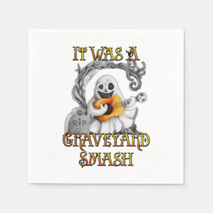 Halloween Monster Mash Ghost Graveyard Smash  Napkin